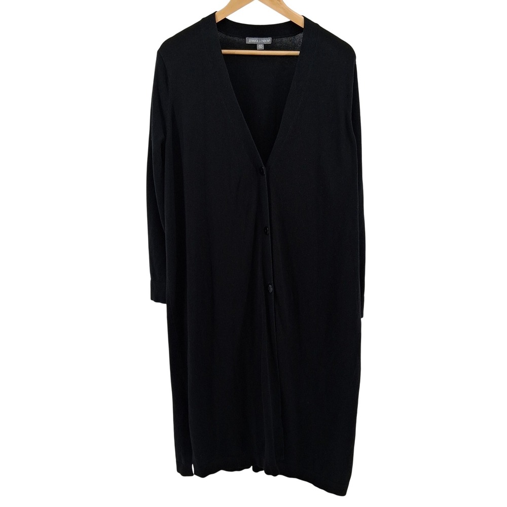 Jessica London Duster Cardigan Sweater Womens Plus Size 18/20 Whimsigoth Gothic‎